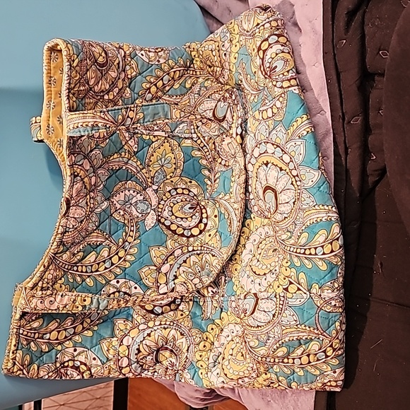 Vera Bradley teal and lime tote - Picture 3 of 4